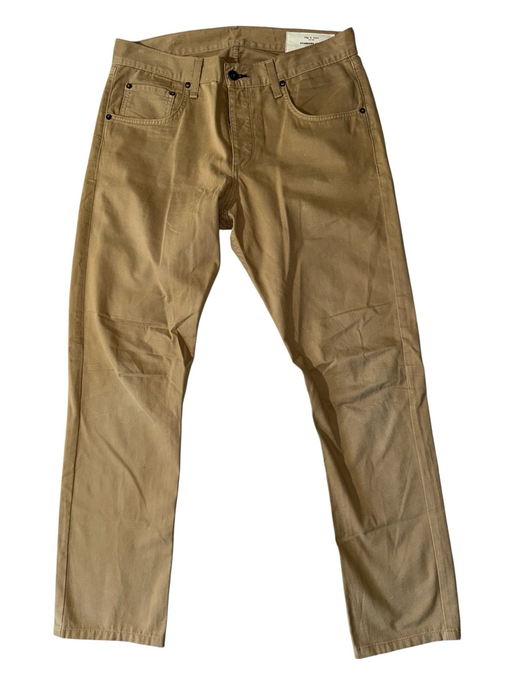 Rag & Bone mens 32x29 slim straight fit khaki cotton button fly panes EUC